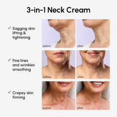 MAREE neck cream texture closeup highlighting hydration and smooth finish.