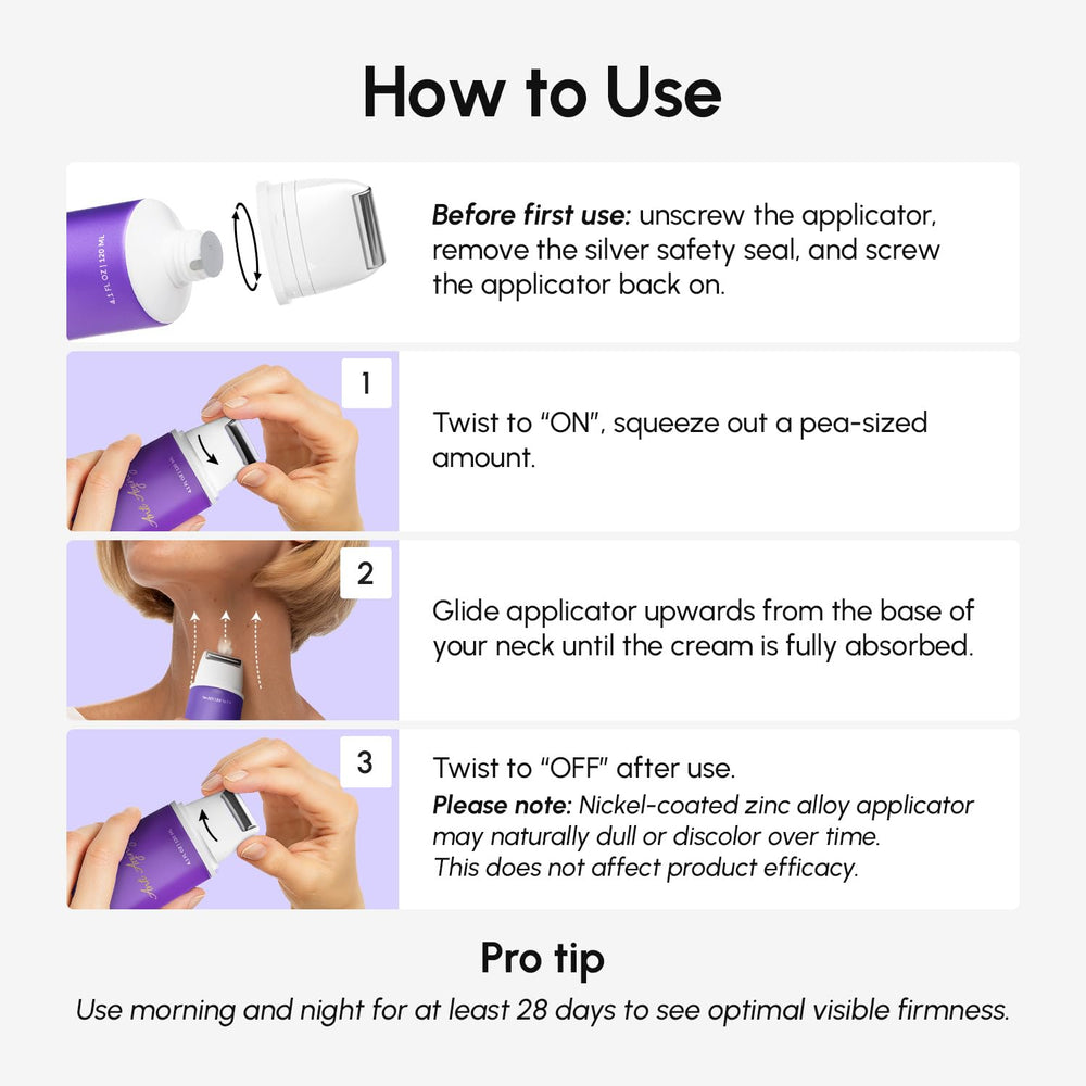 MAREE night-time skincare routine featuring neck cream application.