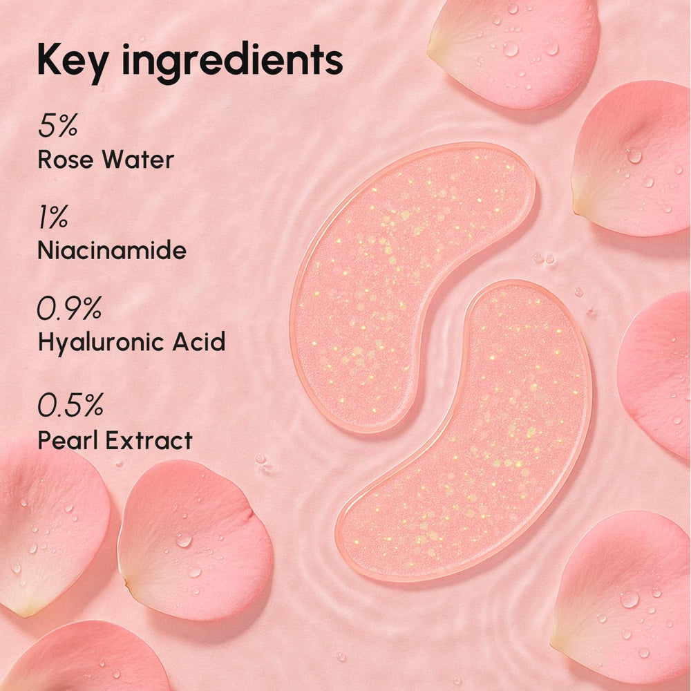 MAREE Pink Eye Gels feature rose water for gentle hydration.
