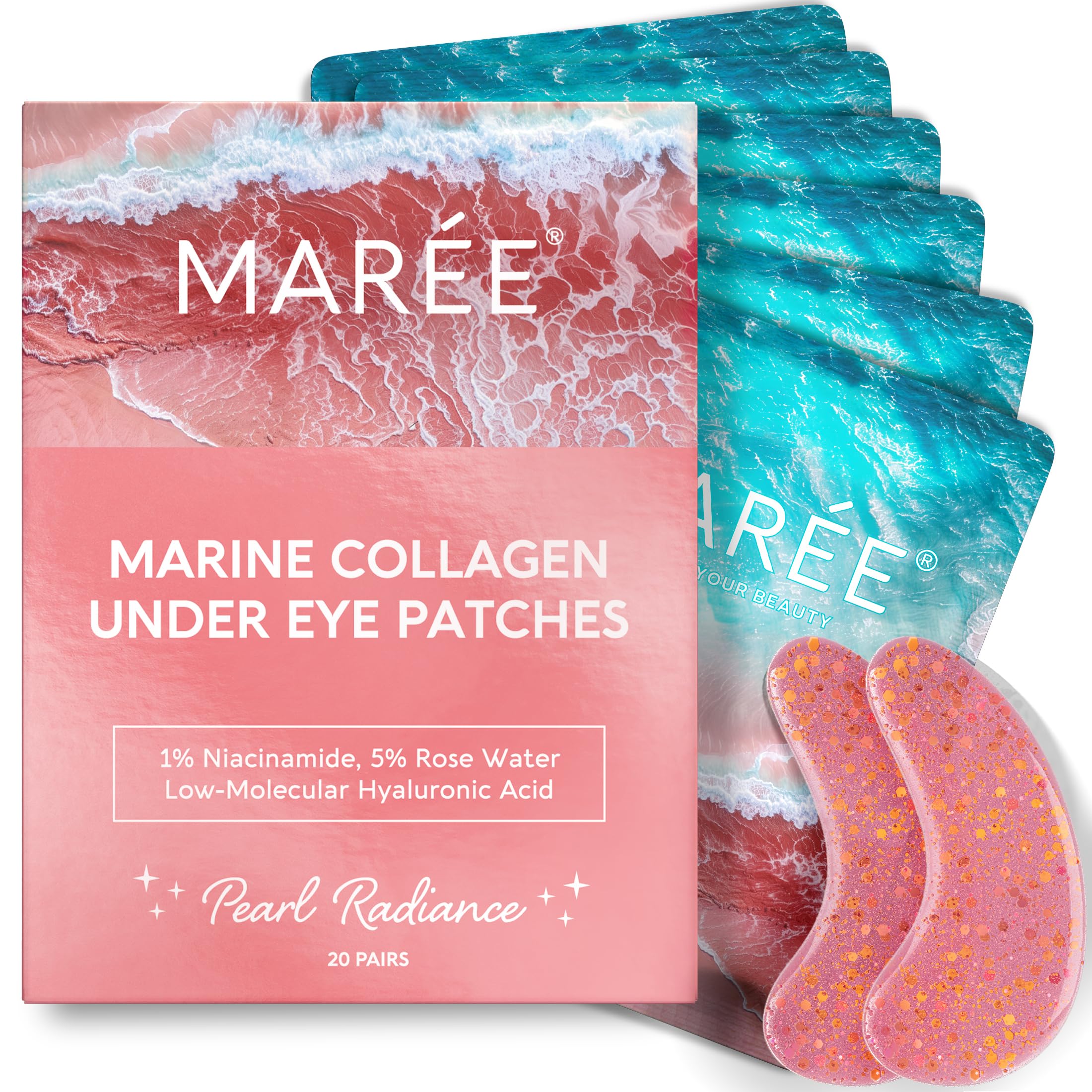 MAREE Pink Eye Gels under-eye patches reduce puffiness for a refreshed look.
