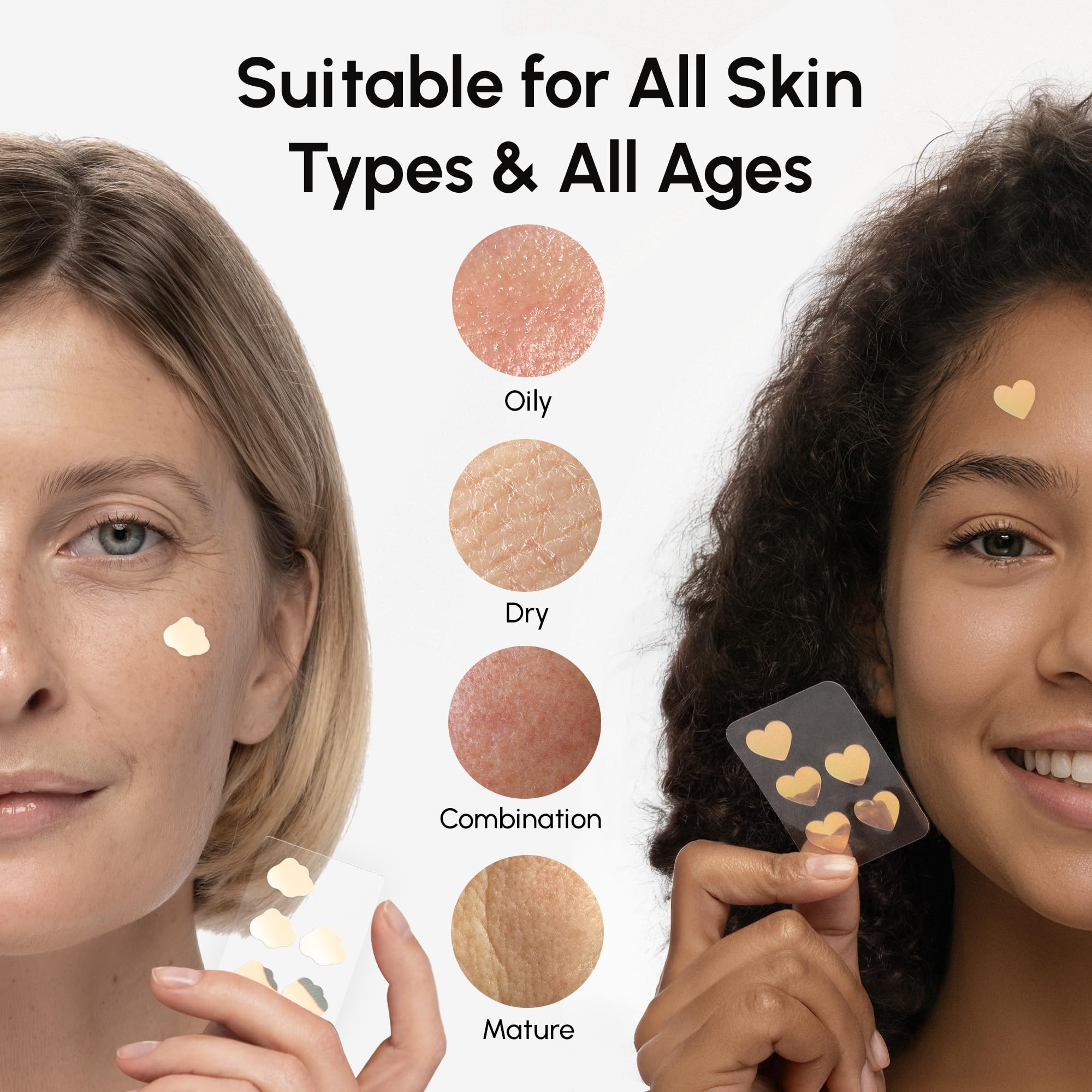 MAREE Star patches with centella and algae for skin-friendly support.