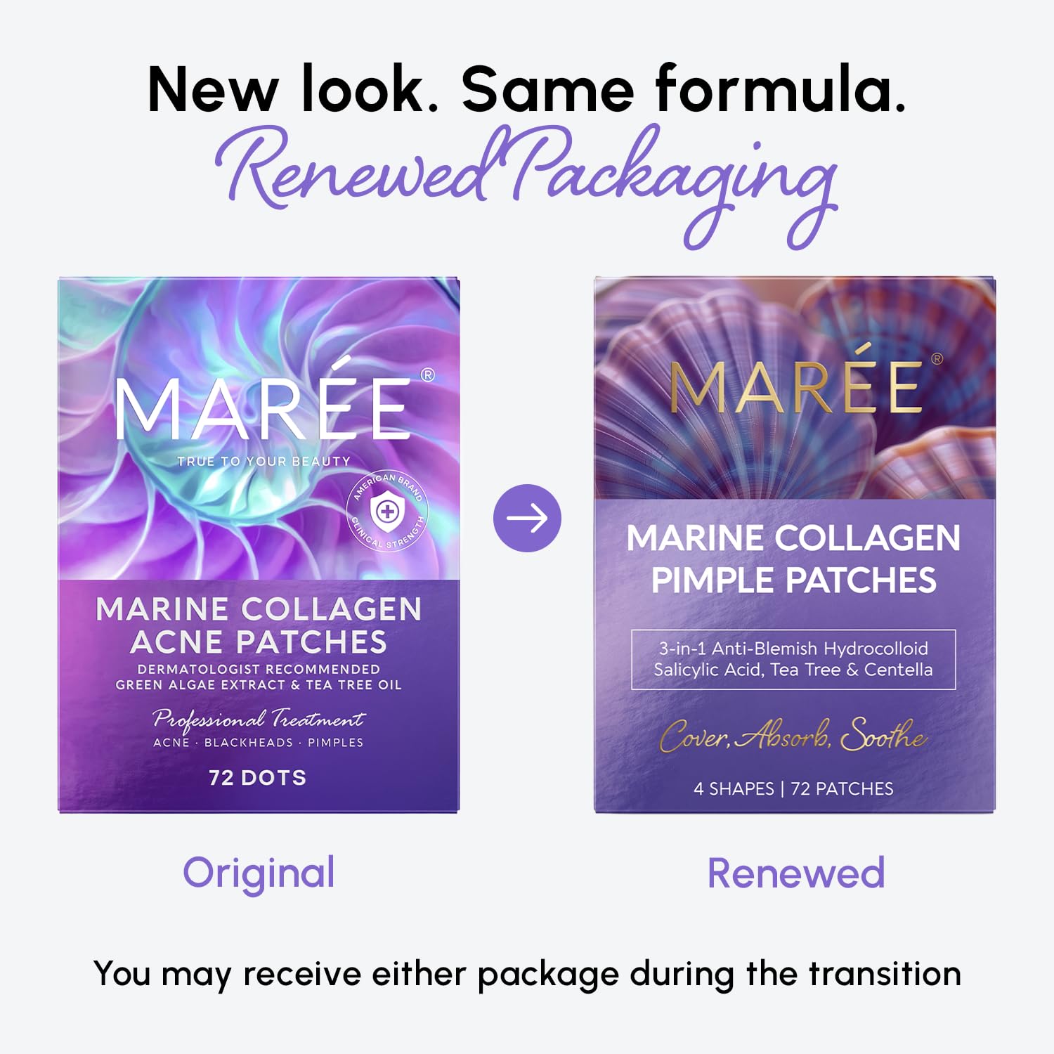 MAREE Star Pimple Patches packaging image, teen-friendly, gift-ready presentation.