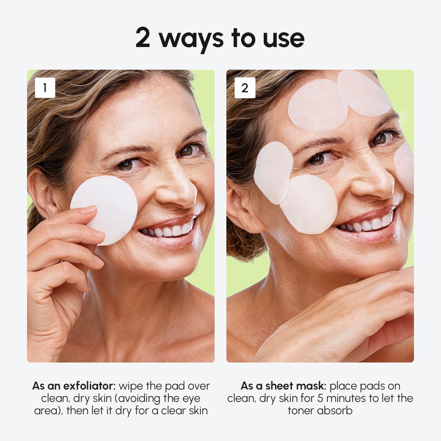 MAREE toner pad with witch hazel balancing skin tone.