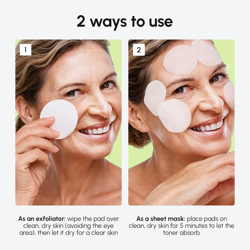 MAREE toner pad with witch hazel balancing skin tone.