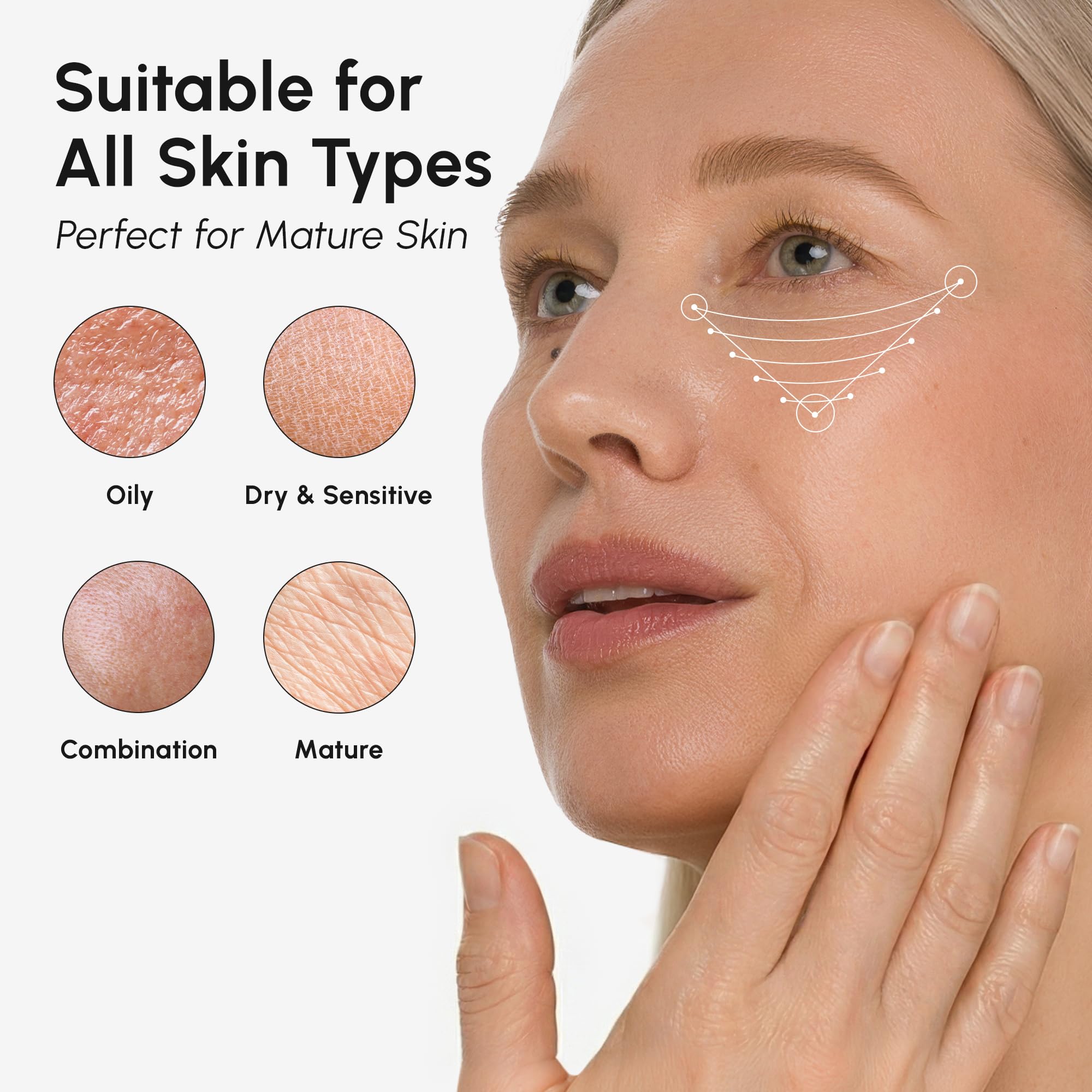 MAREE Under Eye Balm Stick swatch demonstrates a smooth, non-greasy finish.