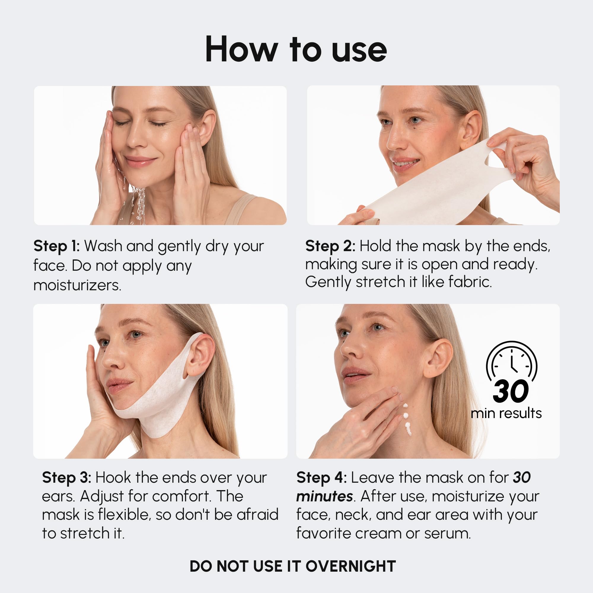 MAREE V Line Lifting Mask featuring hyaluronic acid absorption