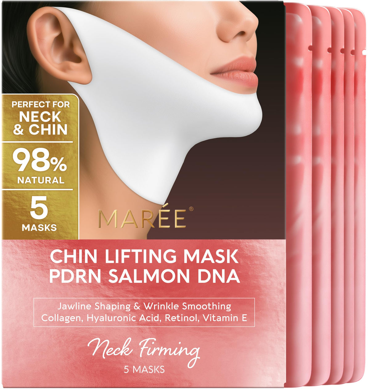 MAREE V Line Lifting Mask packaging shown for neck and jawline support