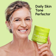 MAREE witch hazel toner pad application demonstrating gentle cleansing.