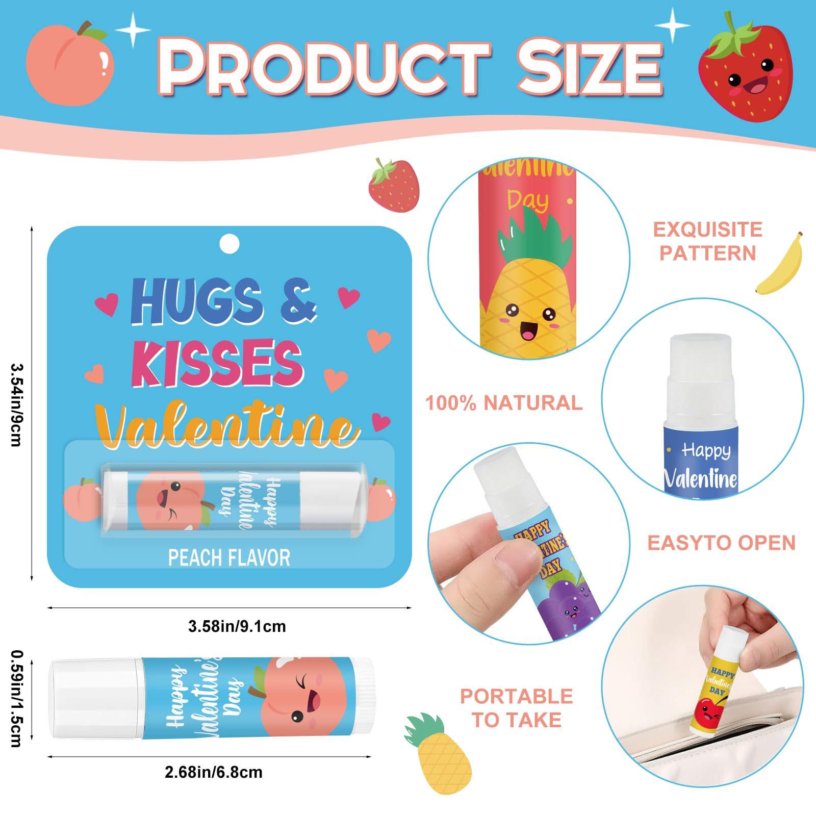 Marhpveua Fruity Sweethearts banana lip balm, classroom gifts that moisturize lips.