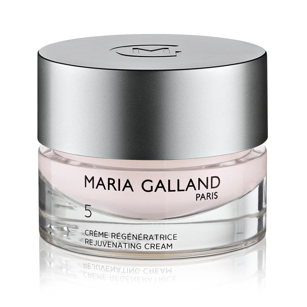 Maria Galland Rejuvenating Cream 5 night jar provides rich hydration for dry, mature skin.