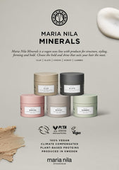 Matte finish texture from Maria Nila Minerals Clay for versatile looks.