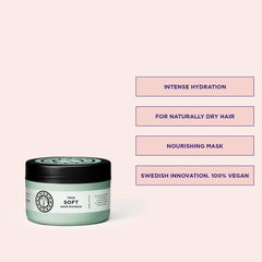 Maria Nila True Soft Hair Mask close-up shows argan oil for moisture