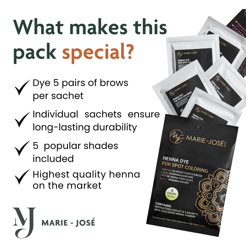Marie-José Henna Dye application brush enables accurate spot shading