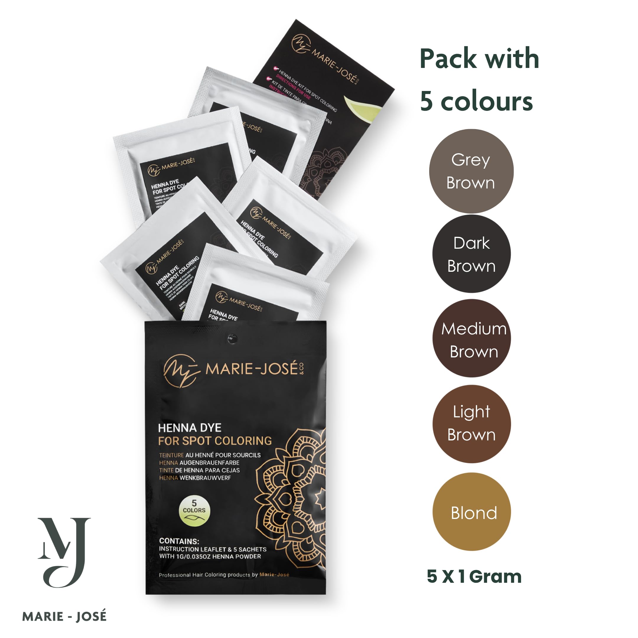 Marie-José Henna Dye paste mix demonstrates creamy texture for brow tinting