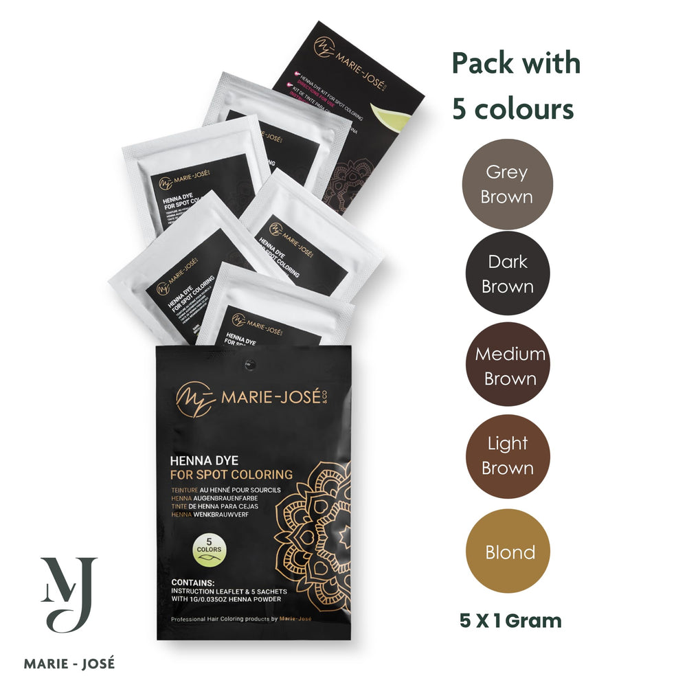 Marie-José Henna Dye paste mix demonstrates creamy texture for brow tinting