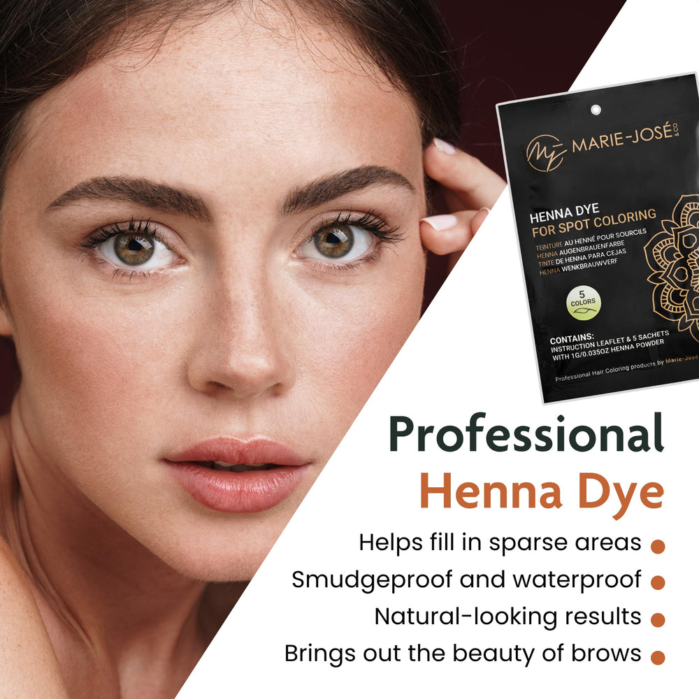 Marie-José Henna Dye shade dark brown offers deep tint and definition
