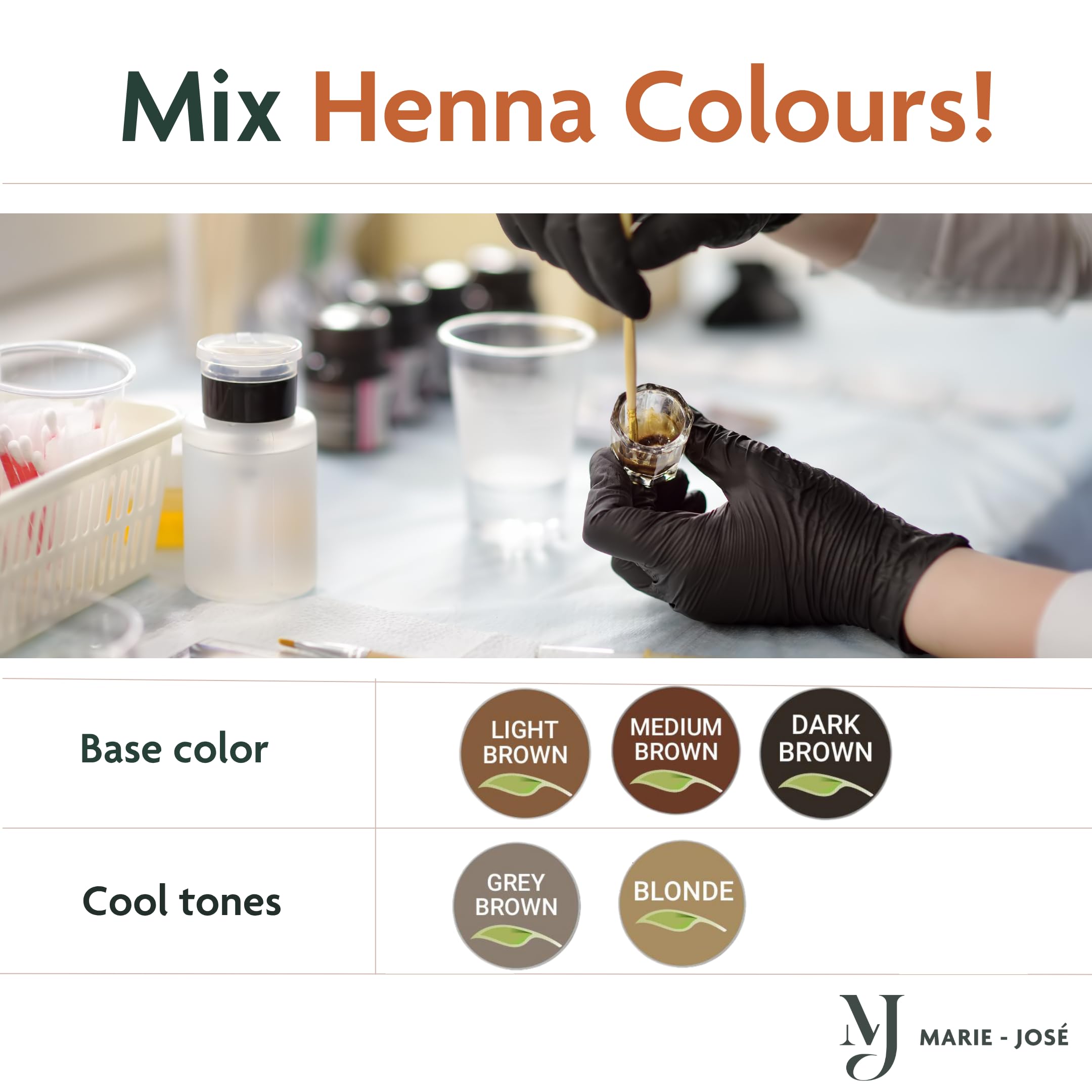Marie-José Henna Dye shade grey brown blends with cool undertones
