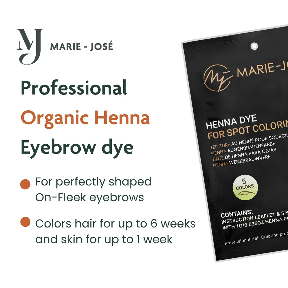 Marie-José Henna Dye skin sensitivity test step for safe use