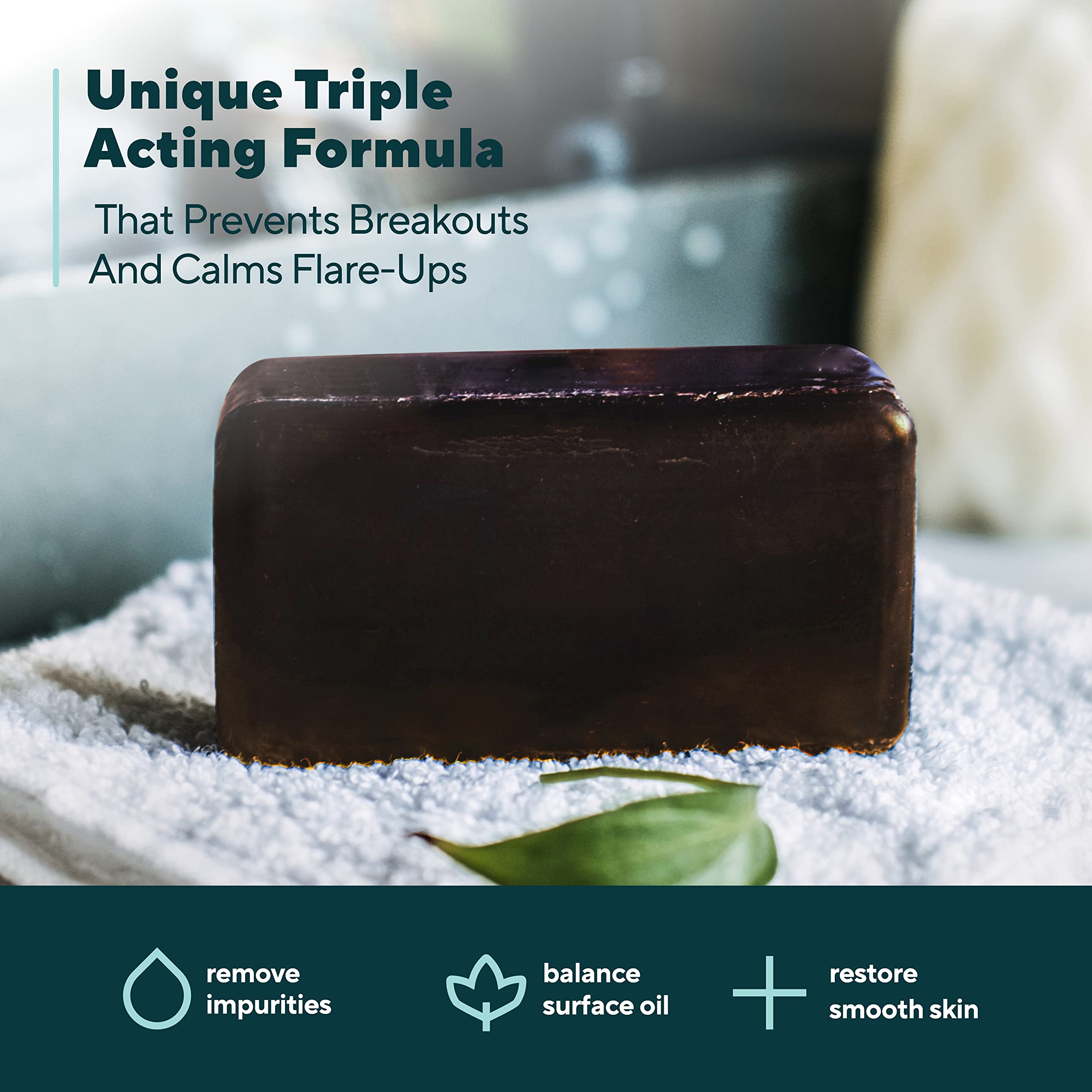 Marie Originals Acne Bar Soap closeup highlights bentonite clay detoxifying potential