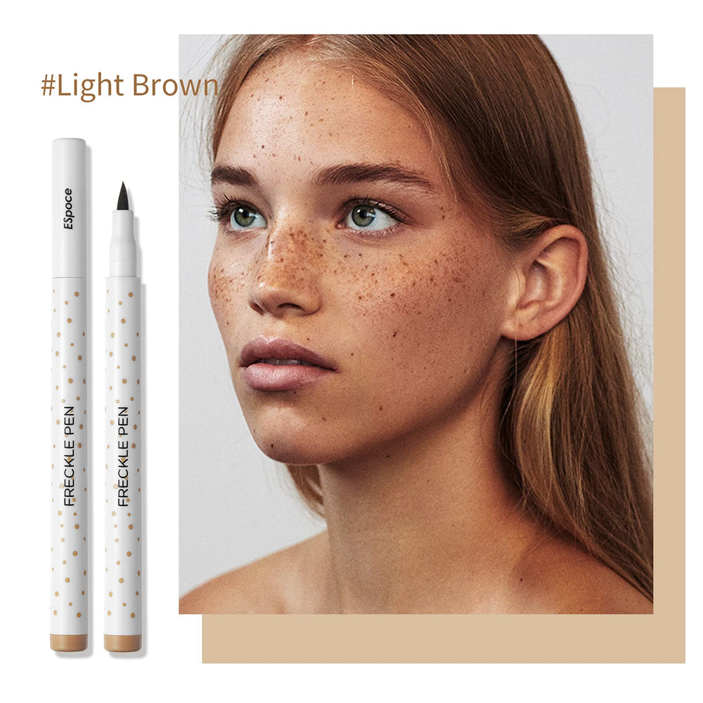Close-up of Marine Forest Freckle Pen applying tiny freckles with precision.
