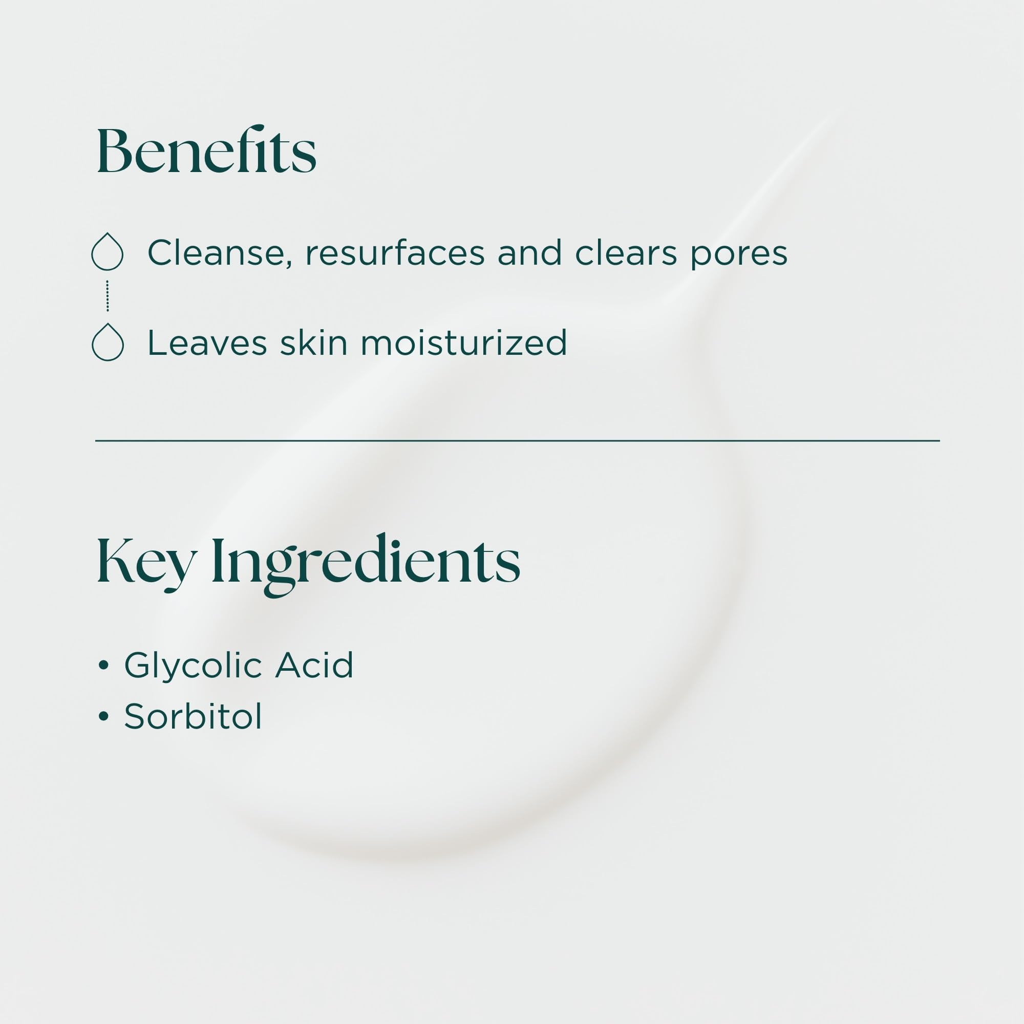 Non-foaming texture of Marini Gentle Cleanser delivers gentle cleansing without irritation.