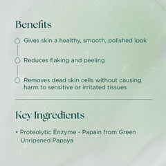 Palm application demonstrates even distribution for a mild exfoliating cleanse.