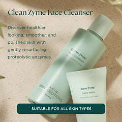 Close-up of Clean Zyme texture showing gentle papain exfoliation.