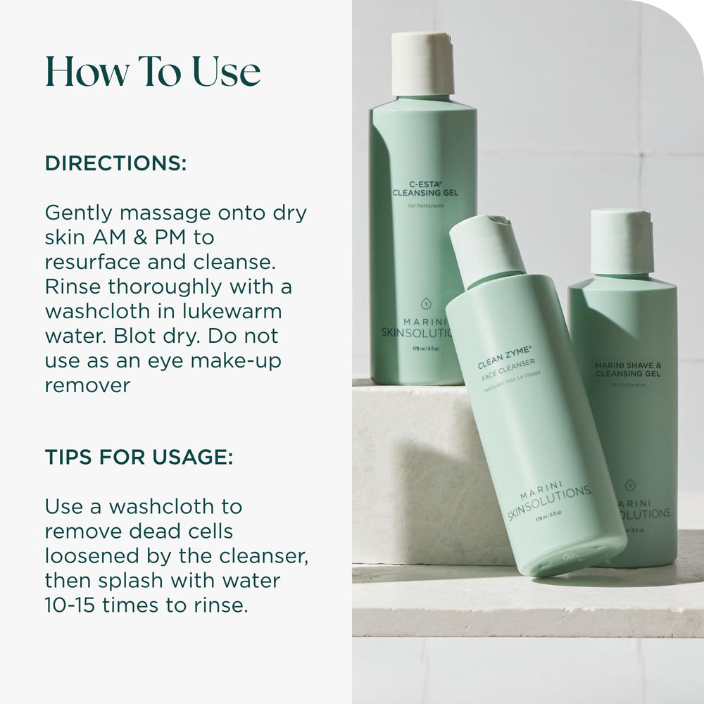 Washed with lukewarm water using a clean cloth to reveal refreshed skin.