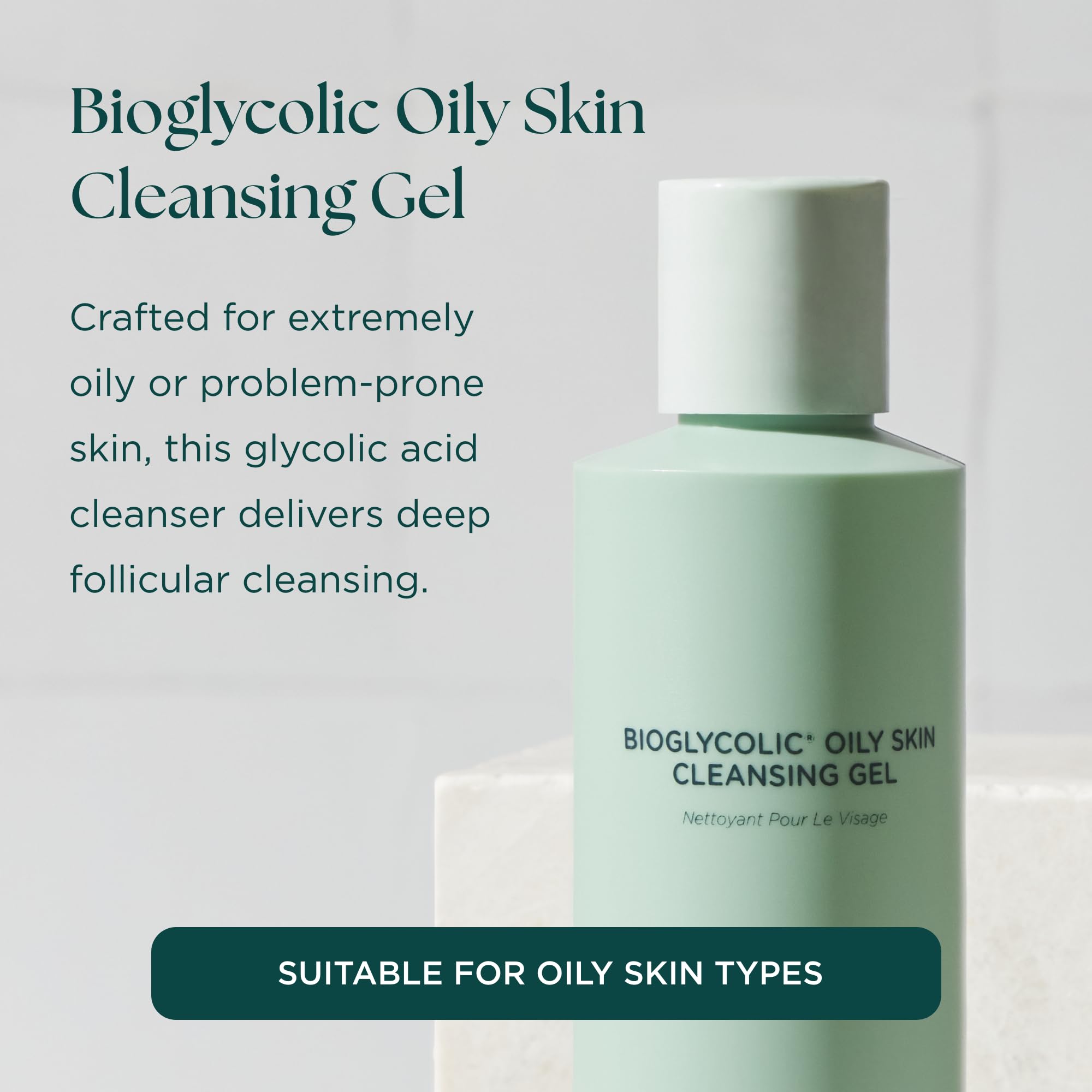 Marini SkinSolutions Bioglycolic cleanser foamy lather cleanses oily skin and removes impurities