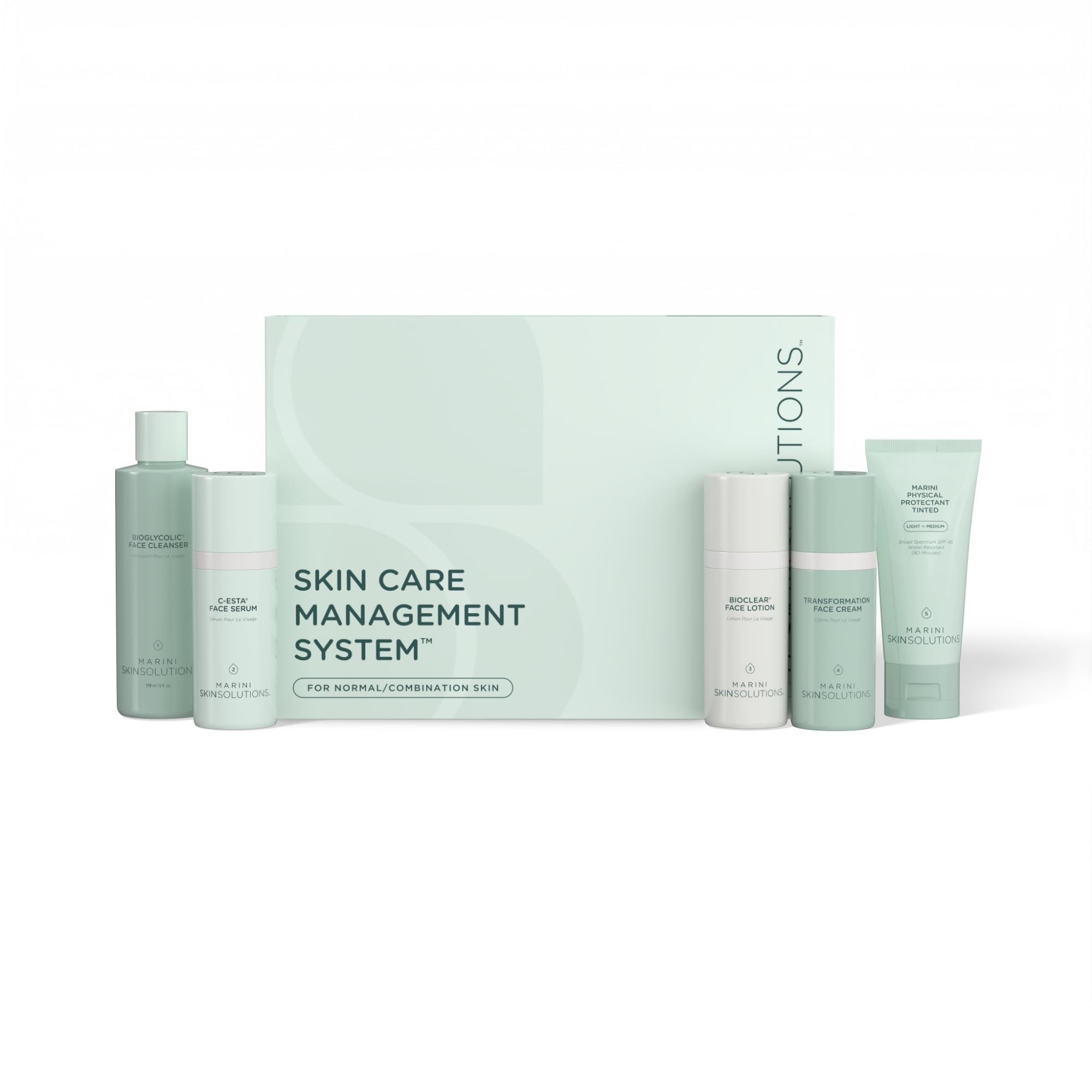 Marini SkinSolutions Bioglycolic Face Cleanser bottle for gentle cleansing and skin prep.