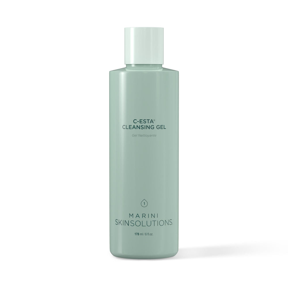 Marini SkinSolutions C-ESTA Cleansing Gel bottle close-up for a gentle, effective cleanse.