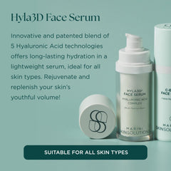 Marini SkinSolutions Hyla3D serum texture indicating light, fast-absorbing consistency.
