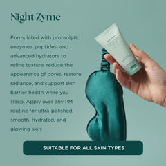 Marini SkinSolutions Night Zyme enzyme action visual highlighting papaya-based resurfacing.