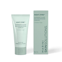 Marini SkinSolutions Night Zyme mask jar close-up showing creamy texture for overnight renewal.