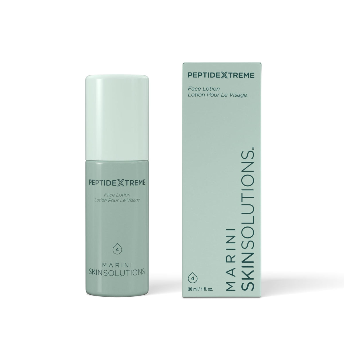 Marini SkinSolutions PeptideXtreme bottle front, highlighting premium hydration for anti-aging skincare