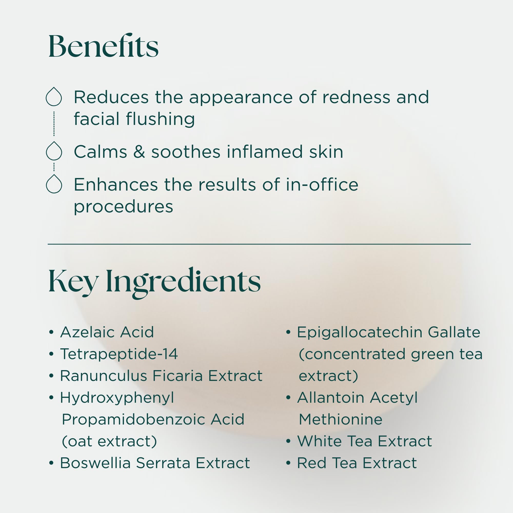 Marini SkinSolutions RosaLieve cream application offers quick, soothing glide on clean skin.