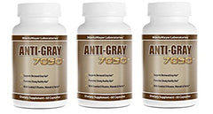 MÄRITZMAYER LABORATORIES Anti Gray Hair 7050 bottle closeup shows capsules for color support