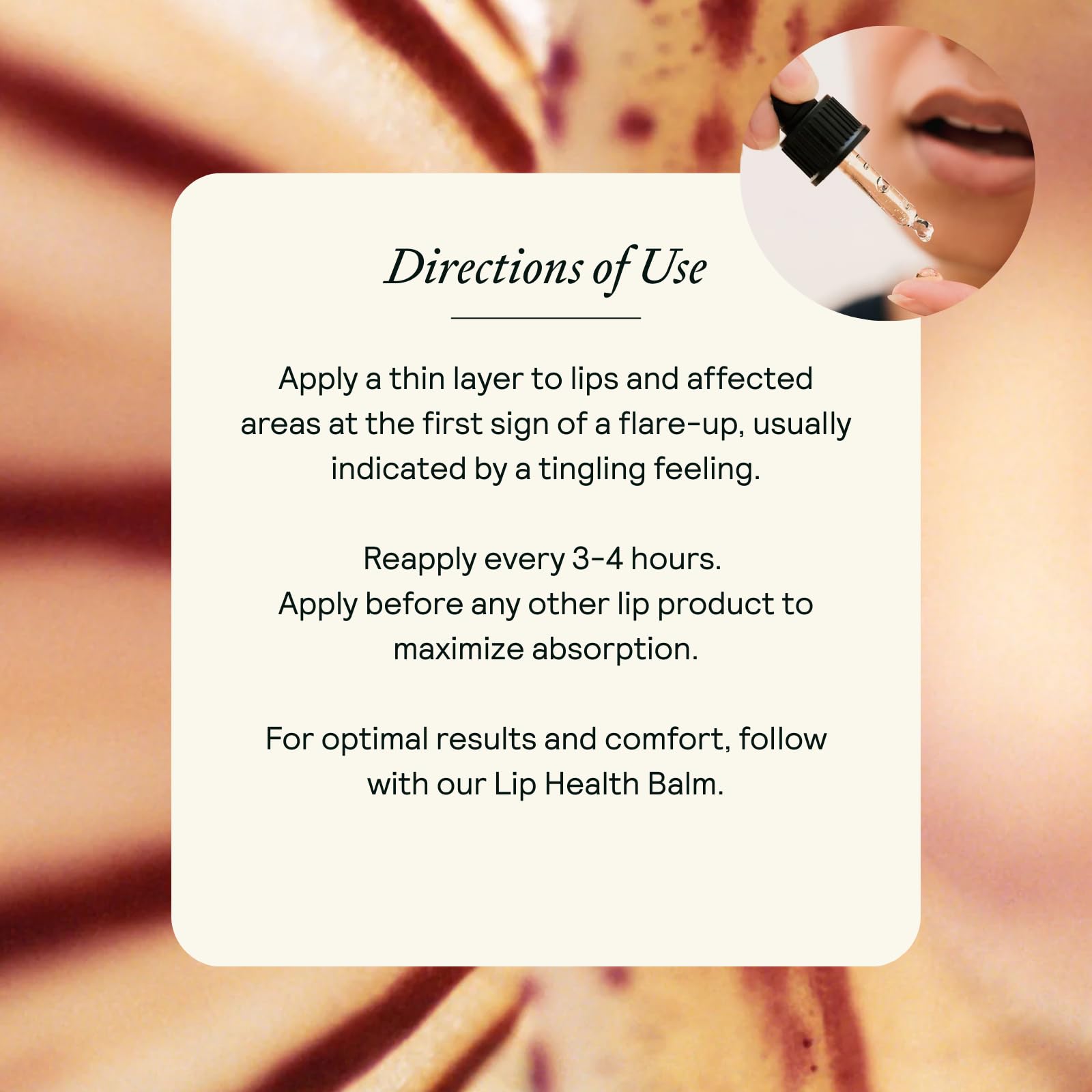 MARK Los Angeles Lip Rescue Serum packaging with barrier graphic.