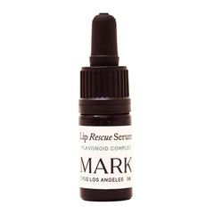 MARK Los Angeles Lip Rescue Serum bottle closeup for on-the-go relief.