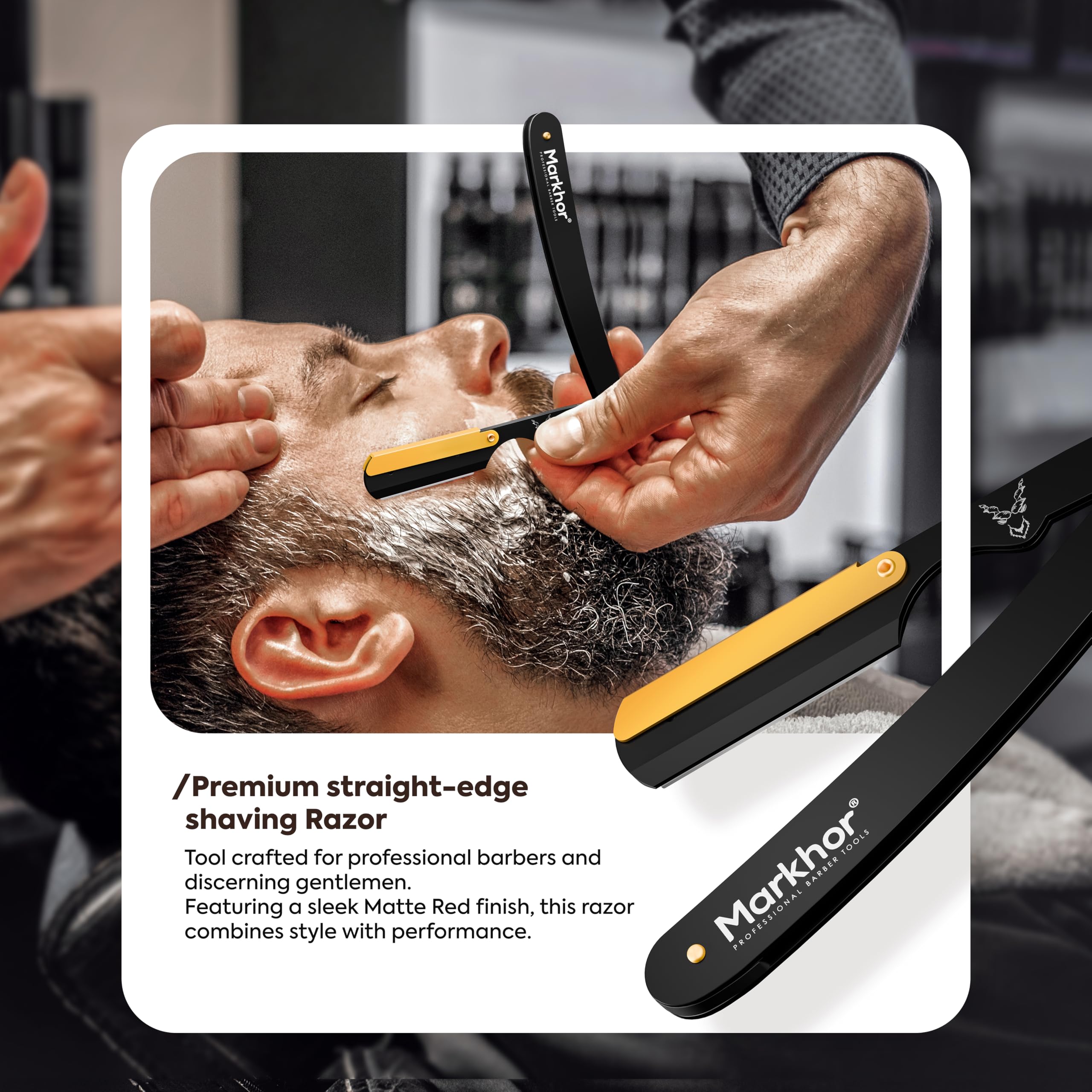 Markhor planet-friendly straight razor designed to reduce waste and long-term costs.