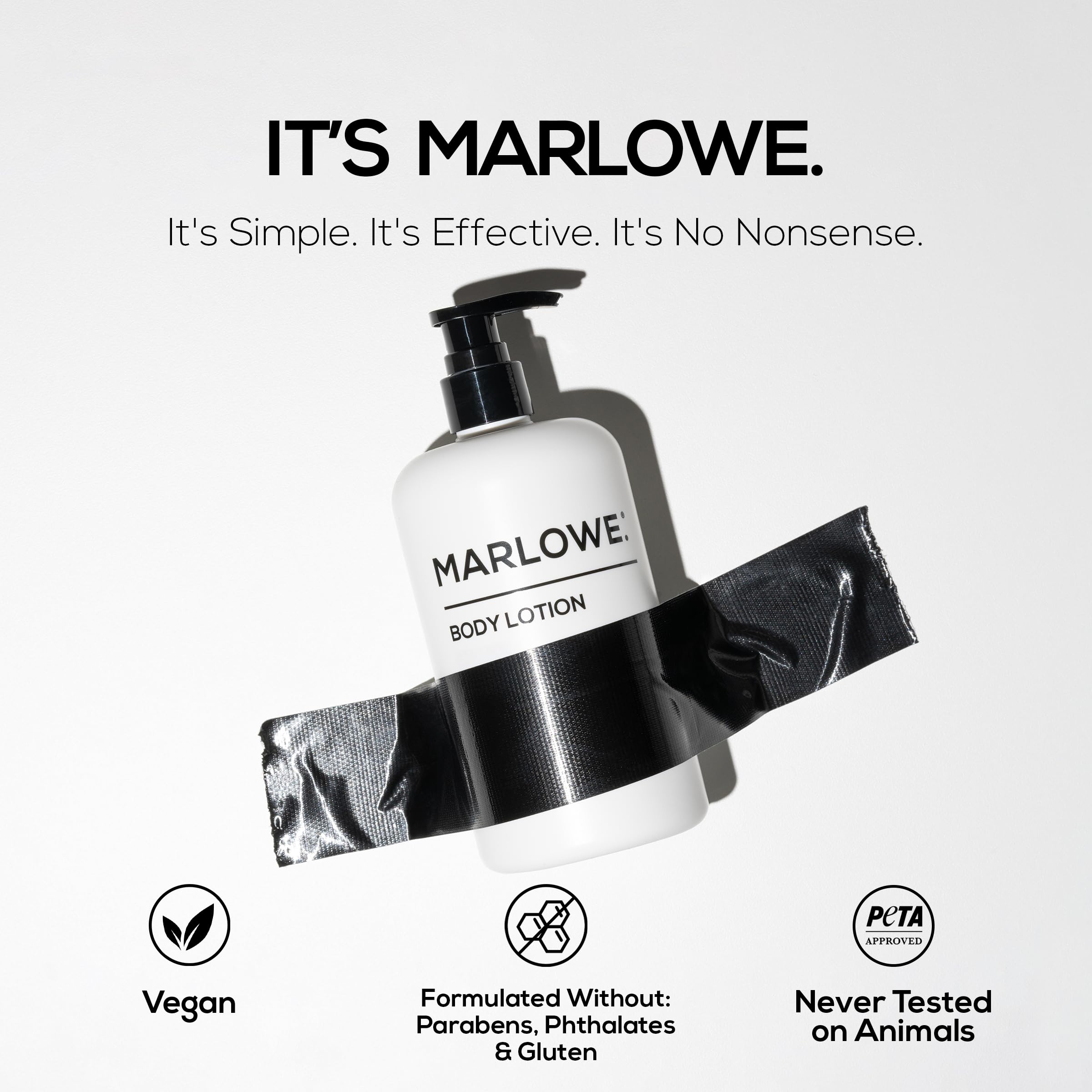 Hands applying Marlowe No. 002 for softer, nourished skin.