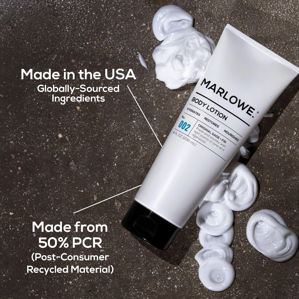 Lifestyle scene with MARLOWE No. 002 Sage and Fir, woodsy scent.