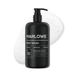 MARLOWE No. 103 bottle with cedarwood and sea salt for a refreshing cleanse