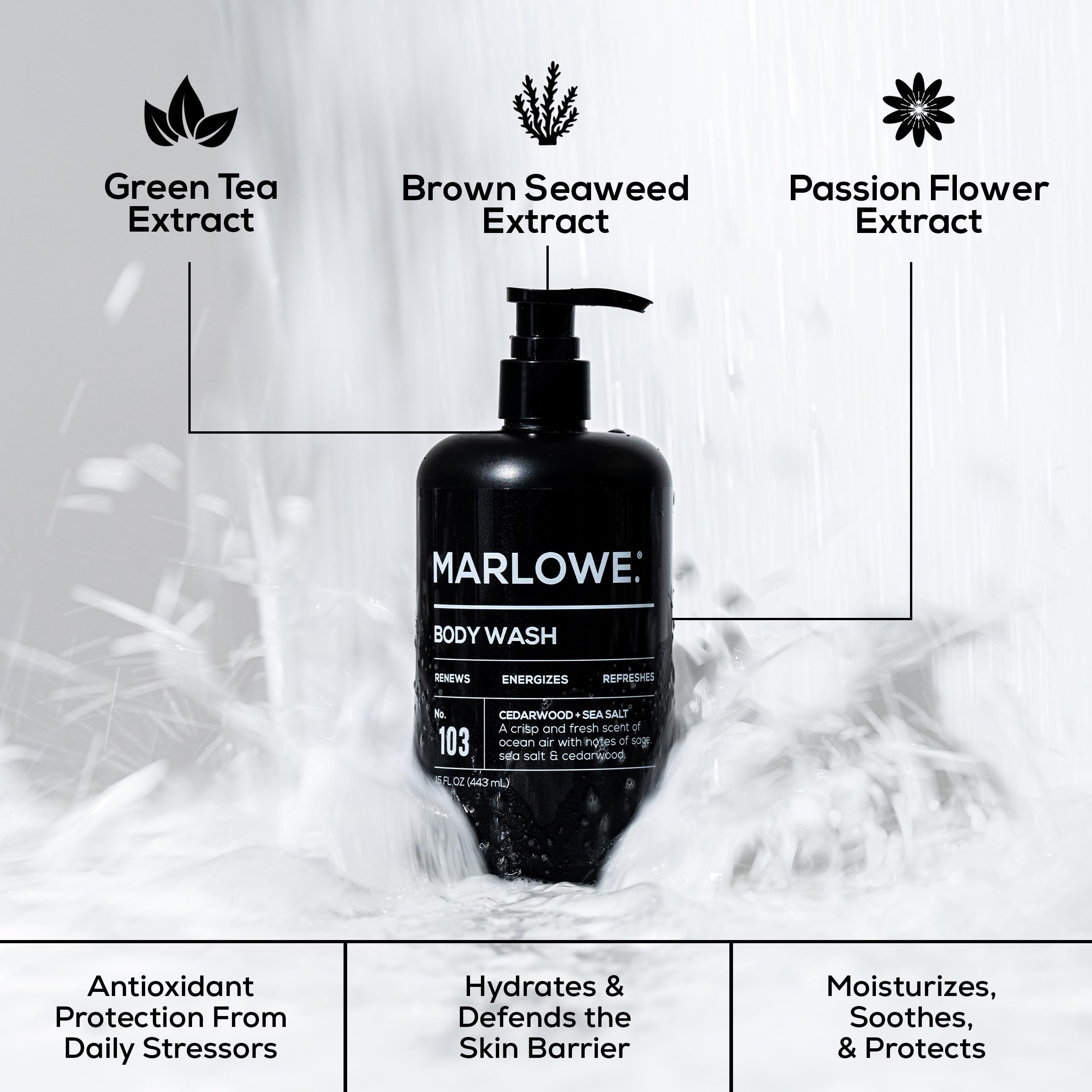 Creamy foam from MARLOWE No. 103 delivers a rich cleansing lather
