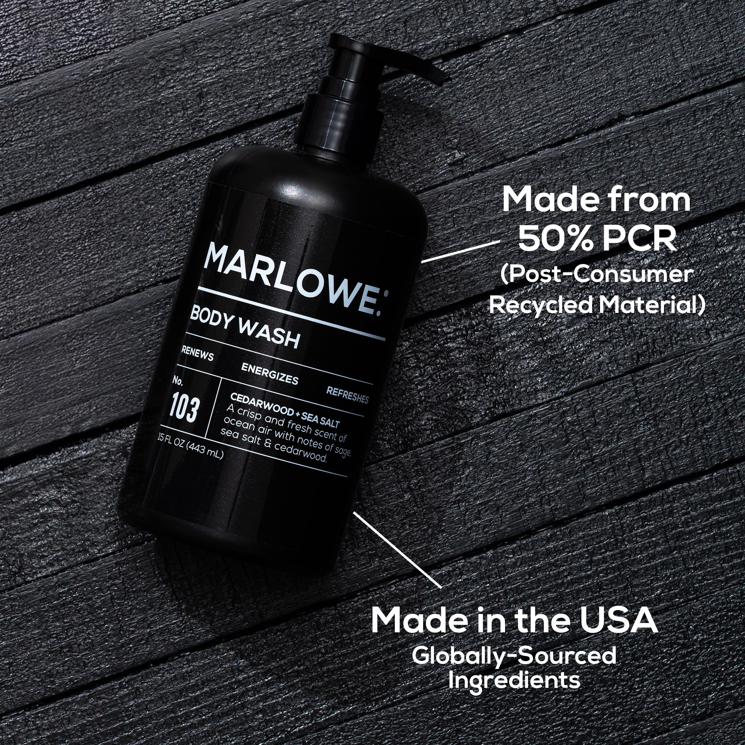 MARLOWE No. 103 paraben-free label supports a clean routine
