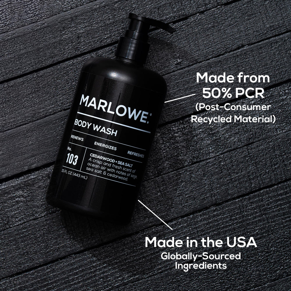 MARLOWE No. 103 paraben-free label supports a clean routine