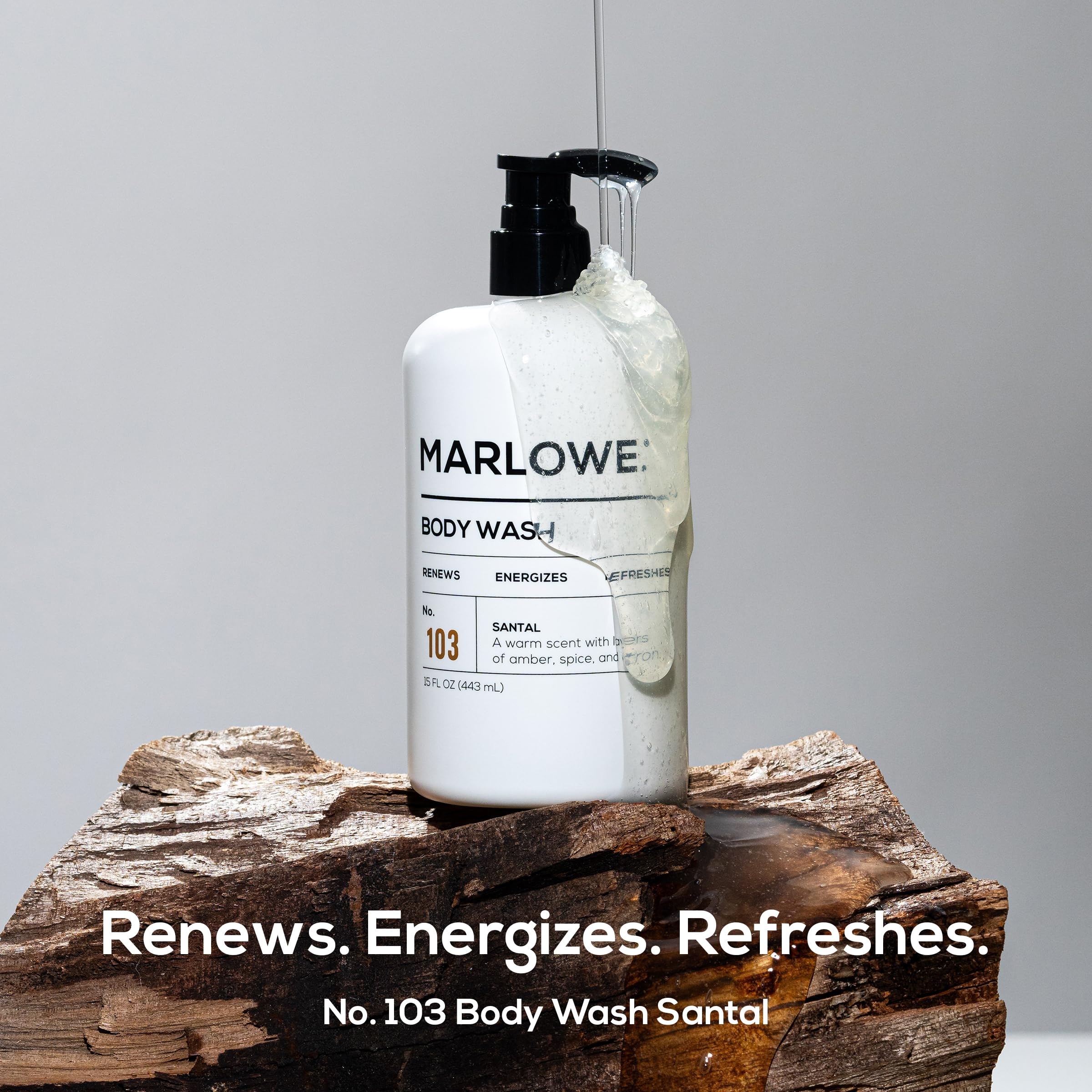 MARLOWE No. 103 spice citron notes refresh the shower fragrance.