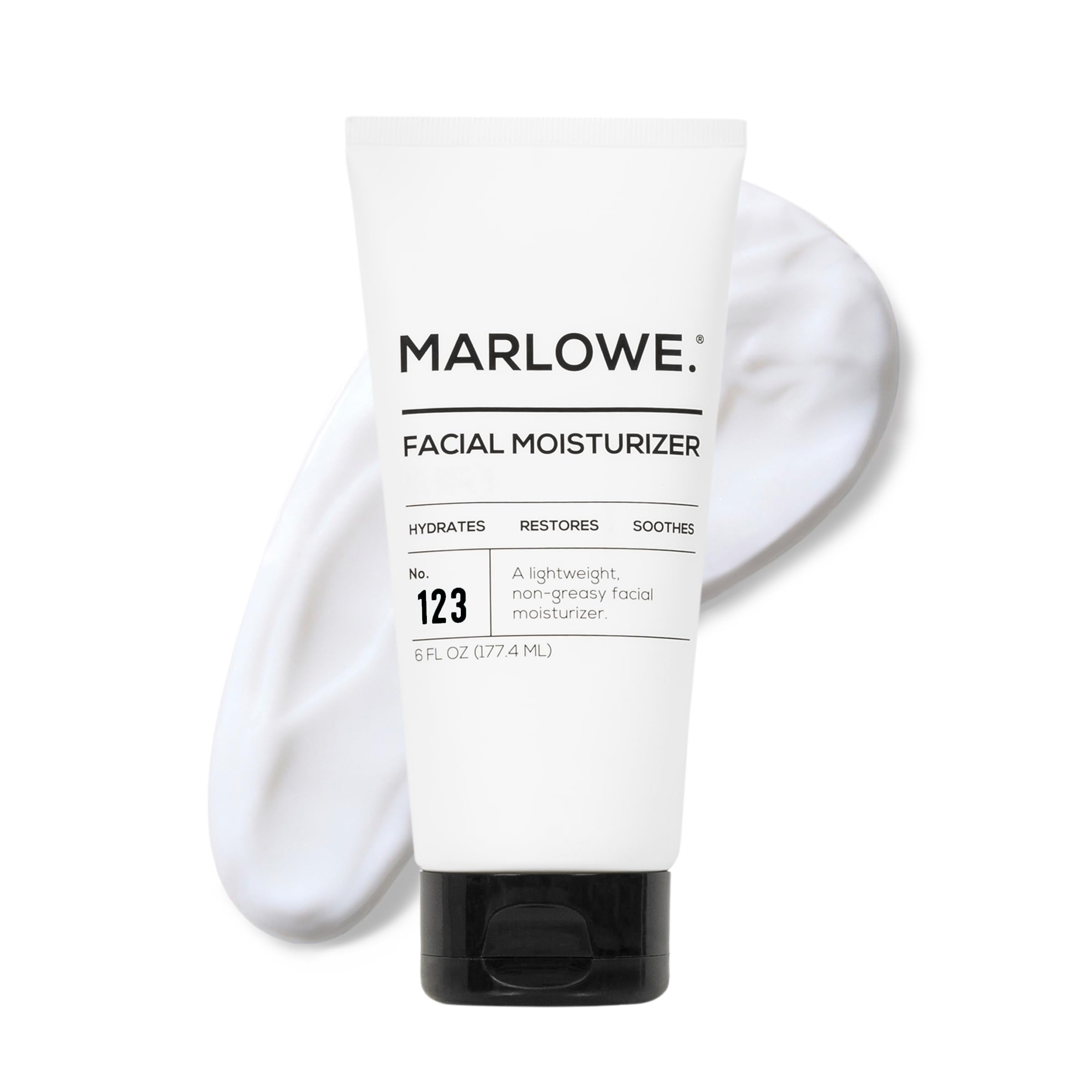 MARLOWE No. 123 bottle with pump for easy daily hydration.