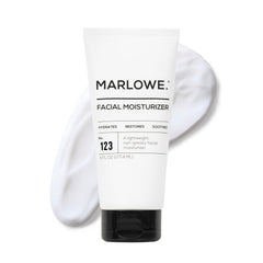 MARLOWE No. 123 bottle with pump for easy daily hydration.