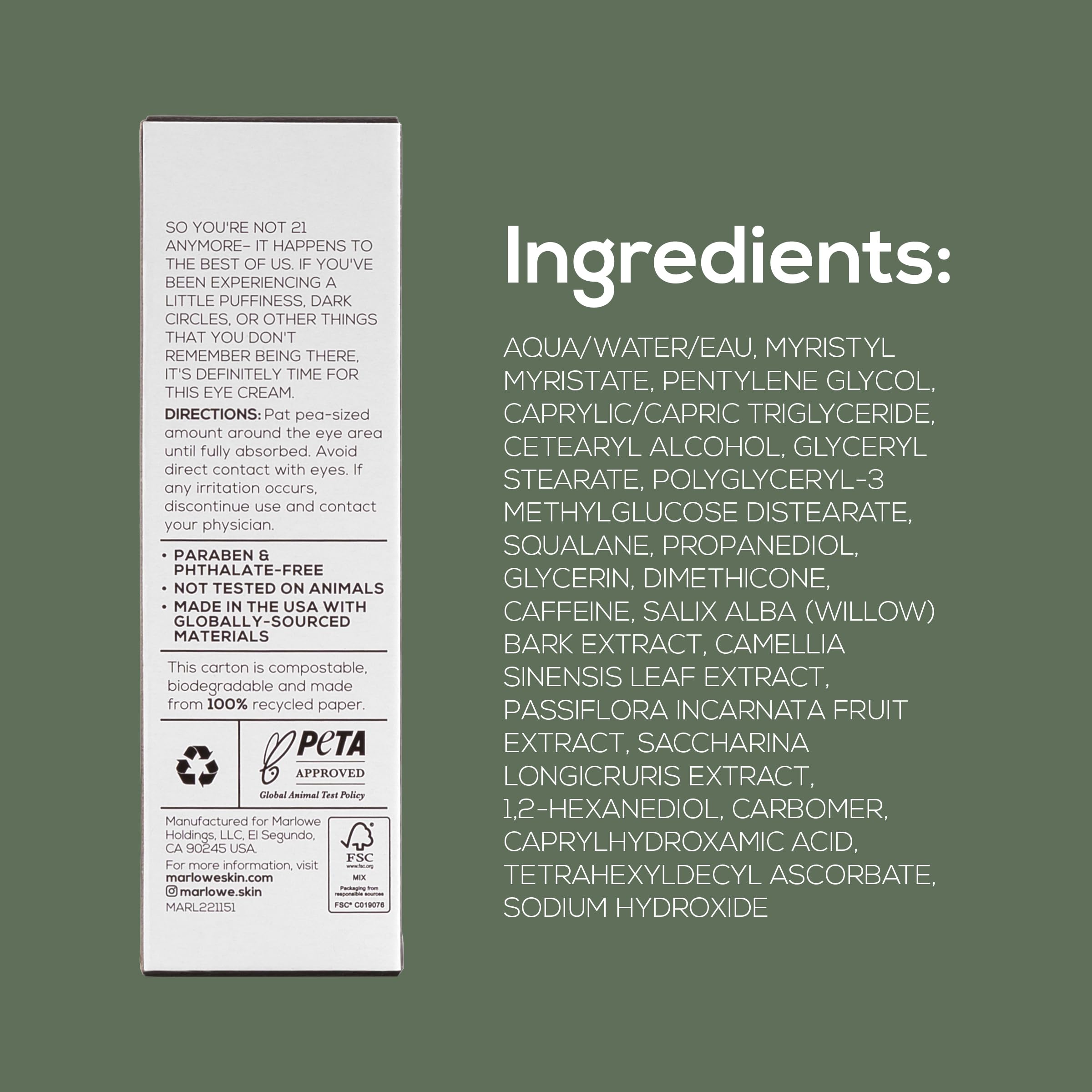 Packaging shot of MARLOWE No. 127 tube in masculine presentation